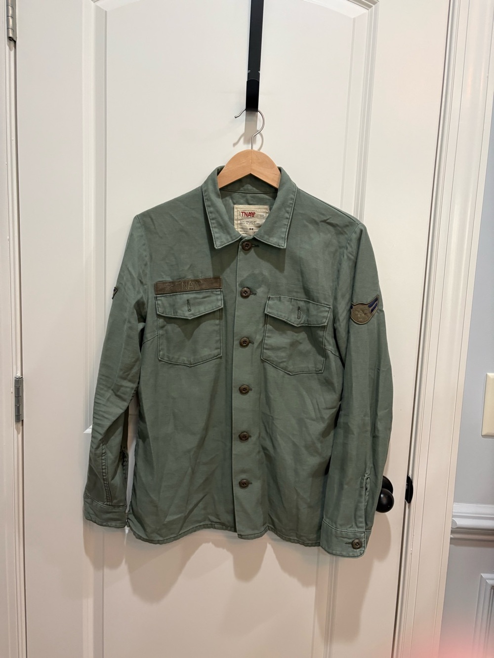 Tna by Aritzia military-style utility shirt jacket